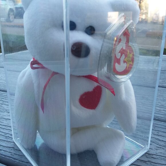 Original Ty Beanie Baby in clear acrylic display box - Picture 1 of 2